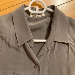 Everlane short sleeve silk button up, xs